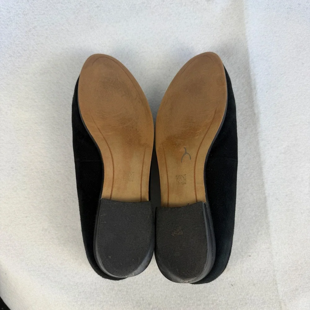 Anne Klein Darcy Black Suede Tassel Loafers Smoking Flats‎ Womens 9.5 Casual